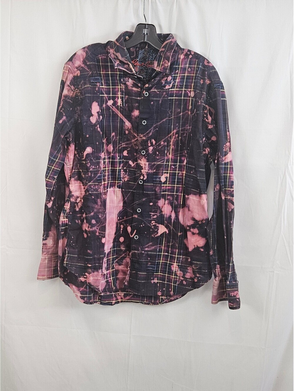Robert Graham Men's XL Button-Up Shirt Unique Bleach Spots